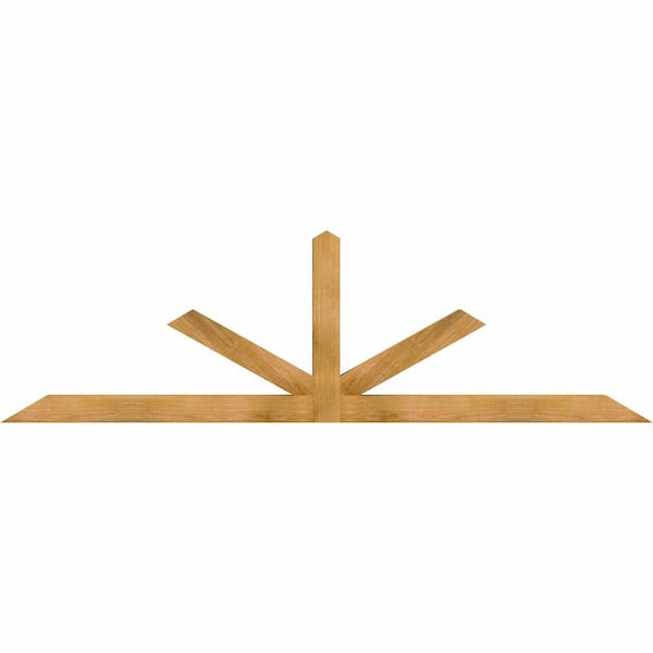 Ekena Millwork Saratoga Rough Sawn Timber Gable Bracket, Western Red Cedar, 96"W x 28"H x 4"D x 4"F, 7/12 Pitch GBW096X28X0404SAR00RWR - main